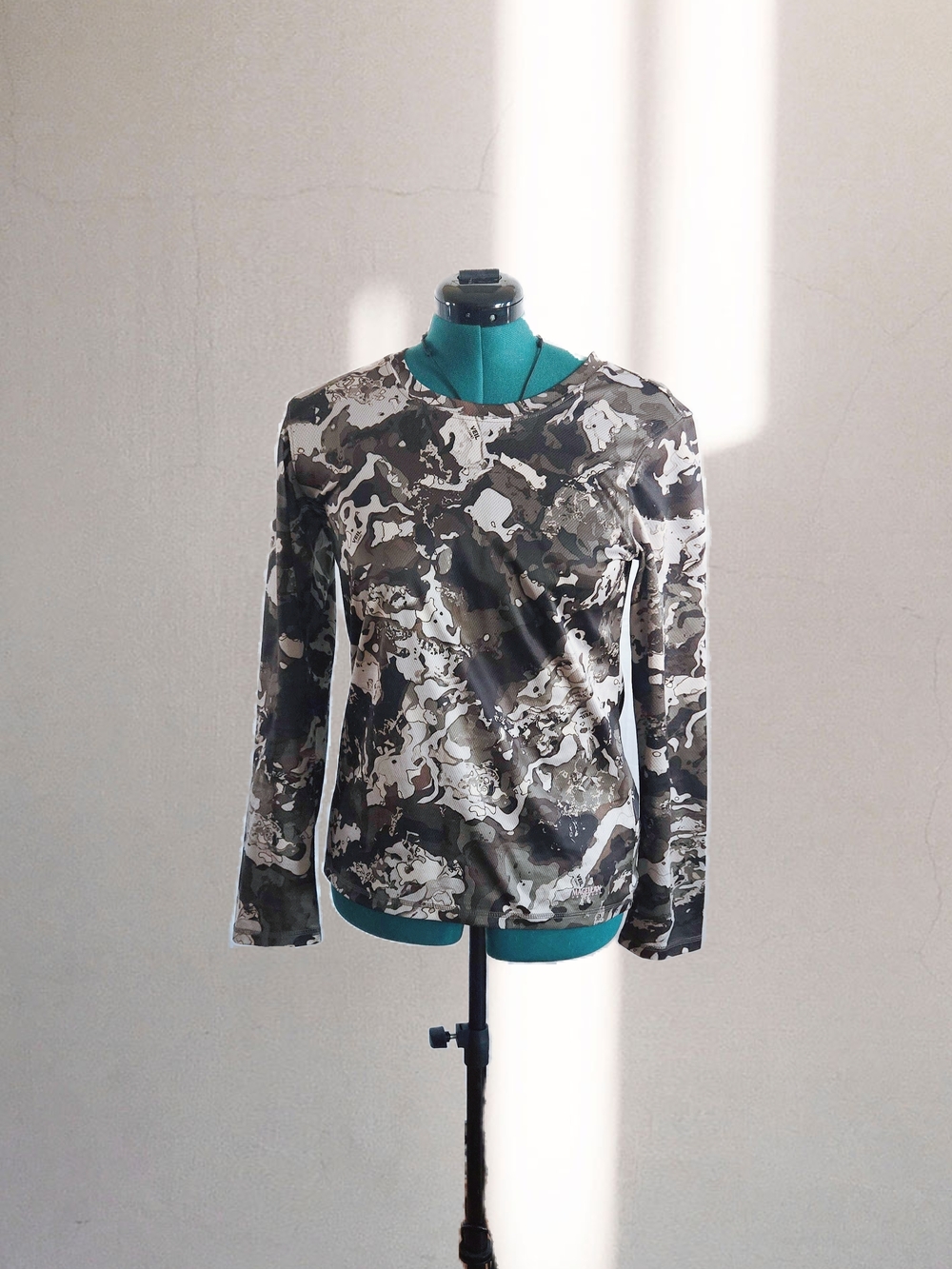 Magellan Outdoors Women’s Long-Sleeve Camo Crew Neck Top - Olive & Brown
